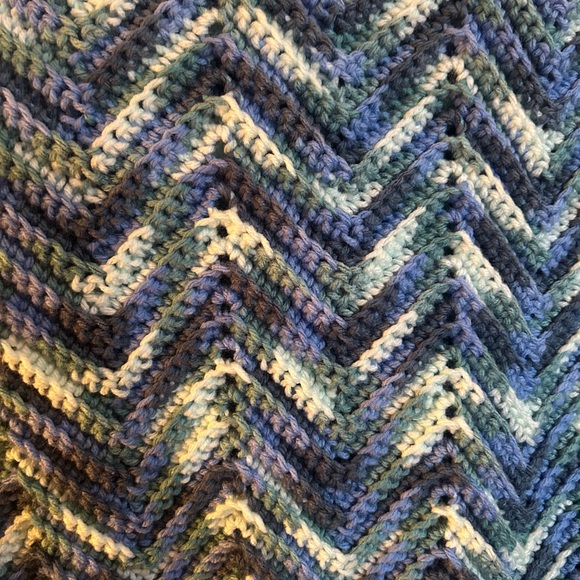 34x58 Handcrafted Crocheted Afghan - Picture 2 of 3